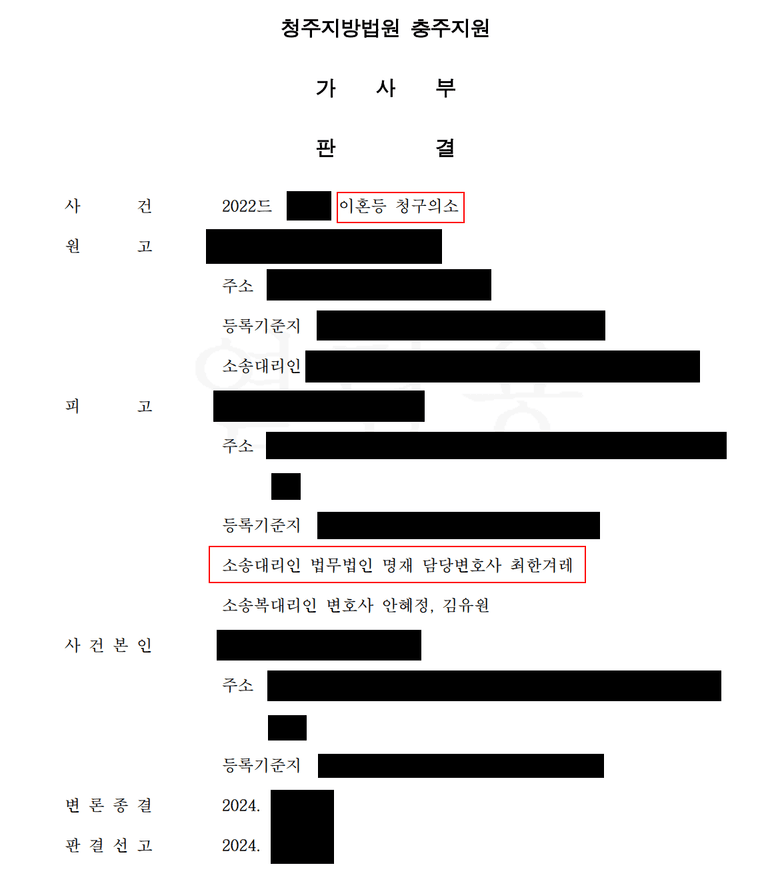 가출한 아내의 이혼청구를 막아주세요!